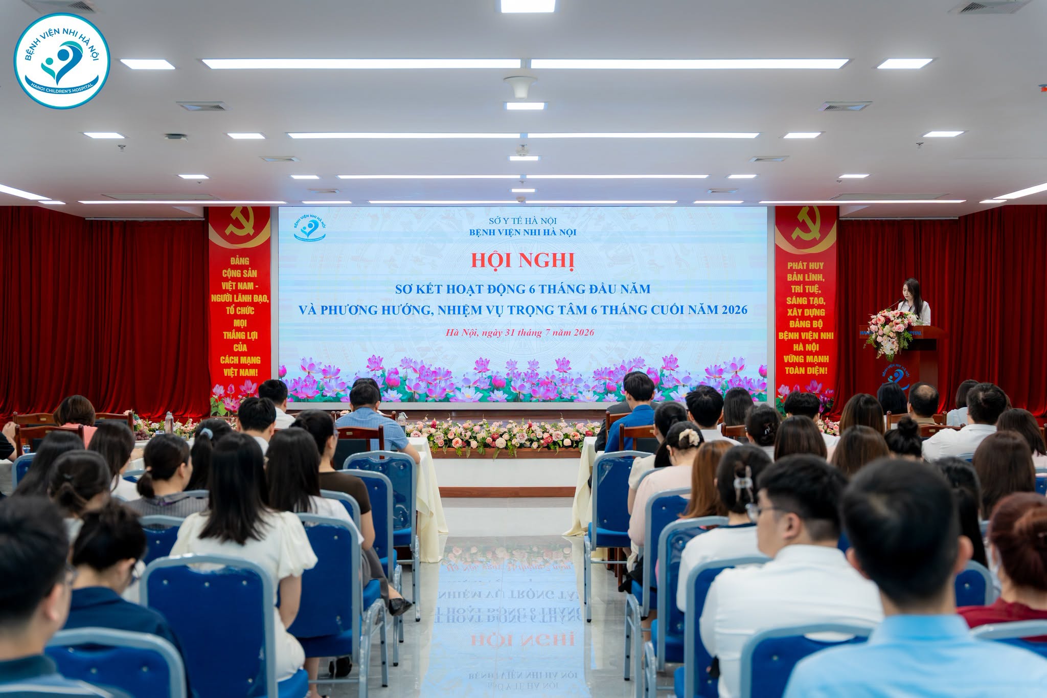 BỆNH VIỆN NHI HÀ NỘI TỔ CHỨC HỘI NGHỊ SƠ KẾT HOẠT ĐỘNG 6 THÁNG ĐẦU NĂM VÀ TRIỂN KHAI NHIỆM VỤ TRỌNG TÂM 6 THÁNG CUỐI NĂM 2026