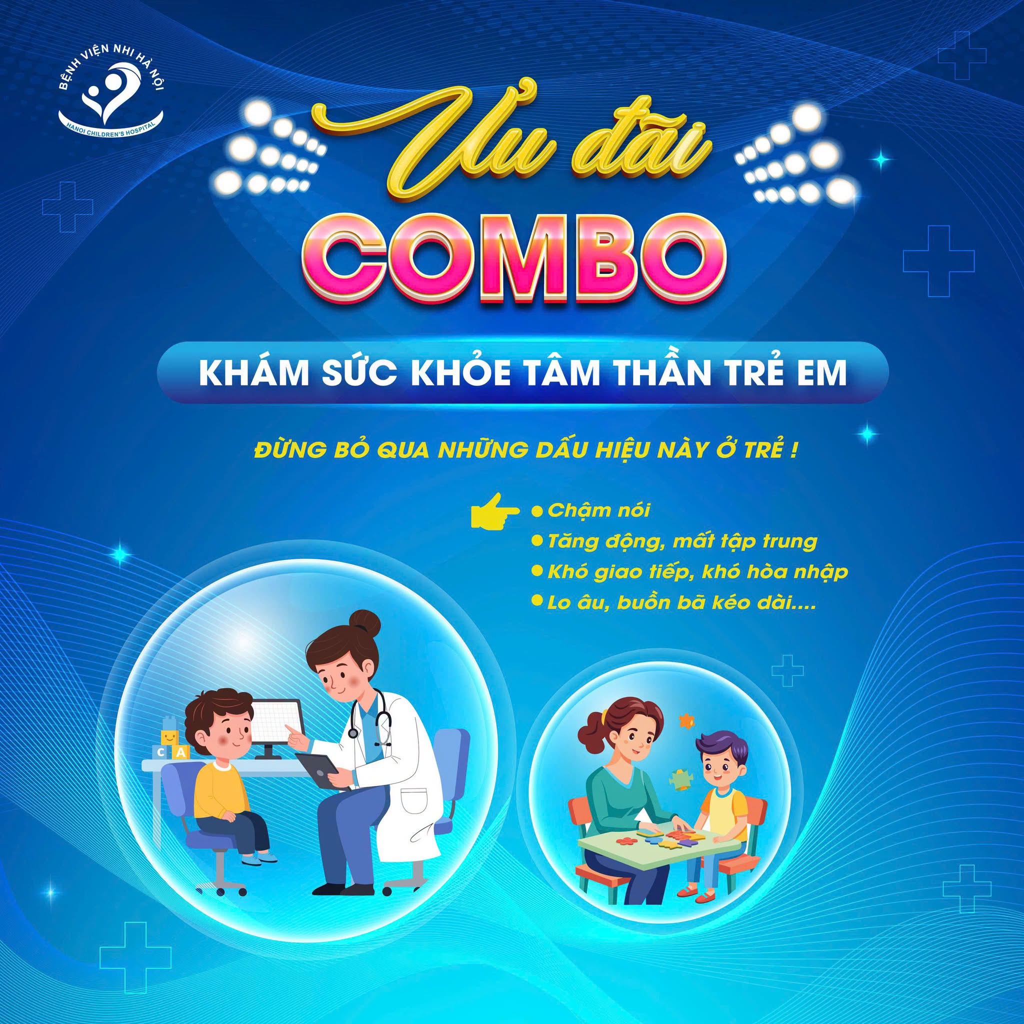 Combo Khám & Trị Liệu Sức Khỏe Tâm Thần Trẻ Em